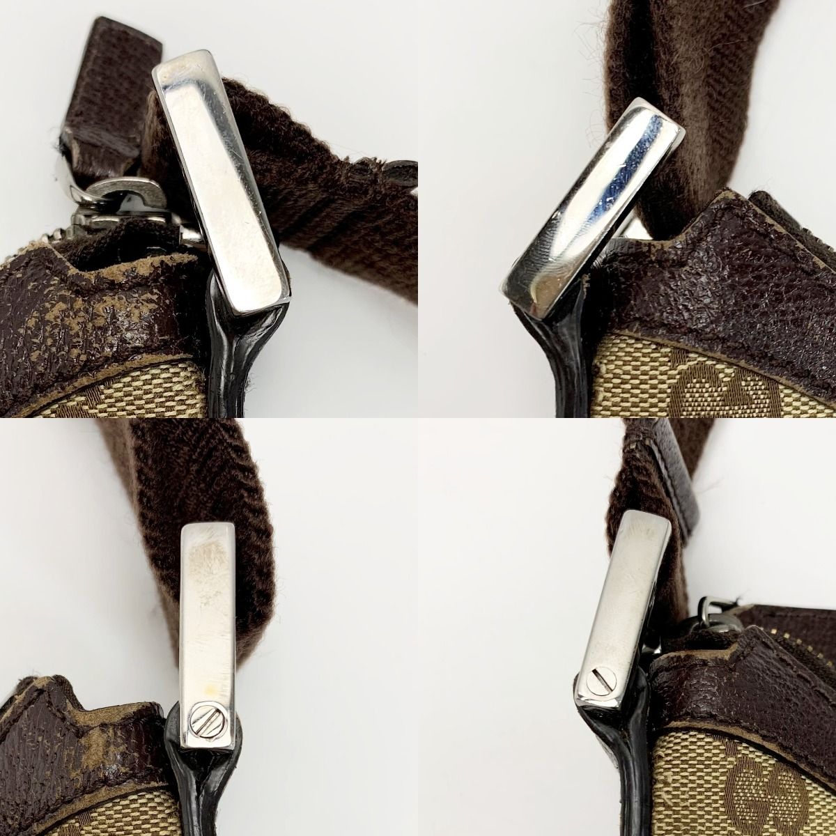 Gucci Shoulder Bag 181092 Brown X Light Brown Canvas X Leather