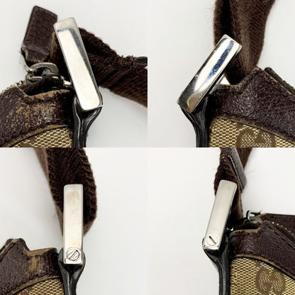 Gucci Shoulder Bag 181092 Brown X Light Brown Canvas X Leather