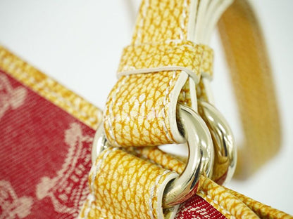 Authentic Celine Macadam Tote Handbag Canvas Red Macadam Bag Pre-owned [follow-u