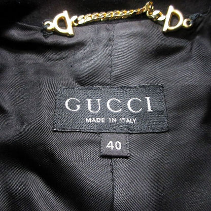 Gucci Tom Ford Period Vintage Gold Button Suede Switching Knit Jacket Outerwear