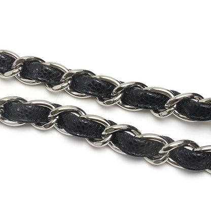 Chanel Matelasse 30 Chain Shoulder Bag W Flap Black And Silver