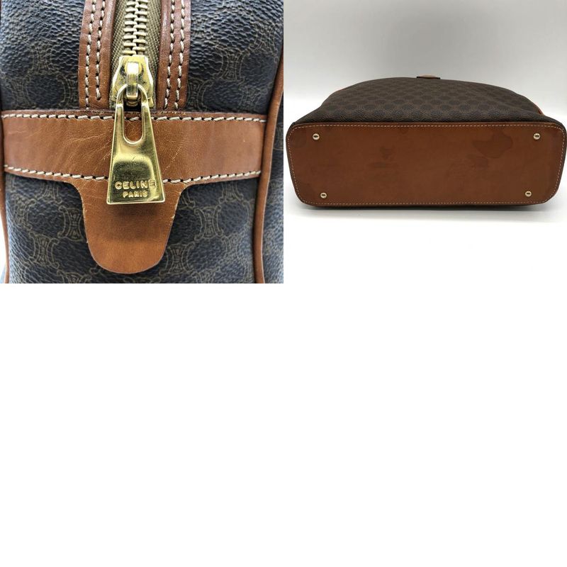 Celine MC96 Macadam Handbag Brown Pvc/leather Ladies Fashion Brand