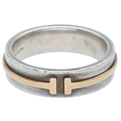 Tiffany & Co T TWO 18K Silver Combination Ring Men's Size 17