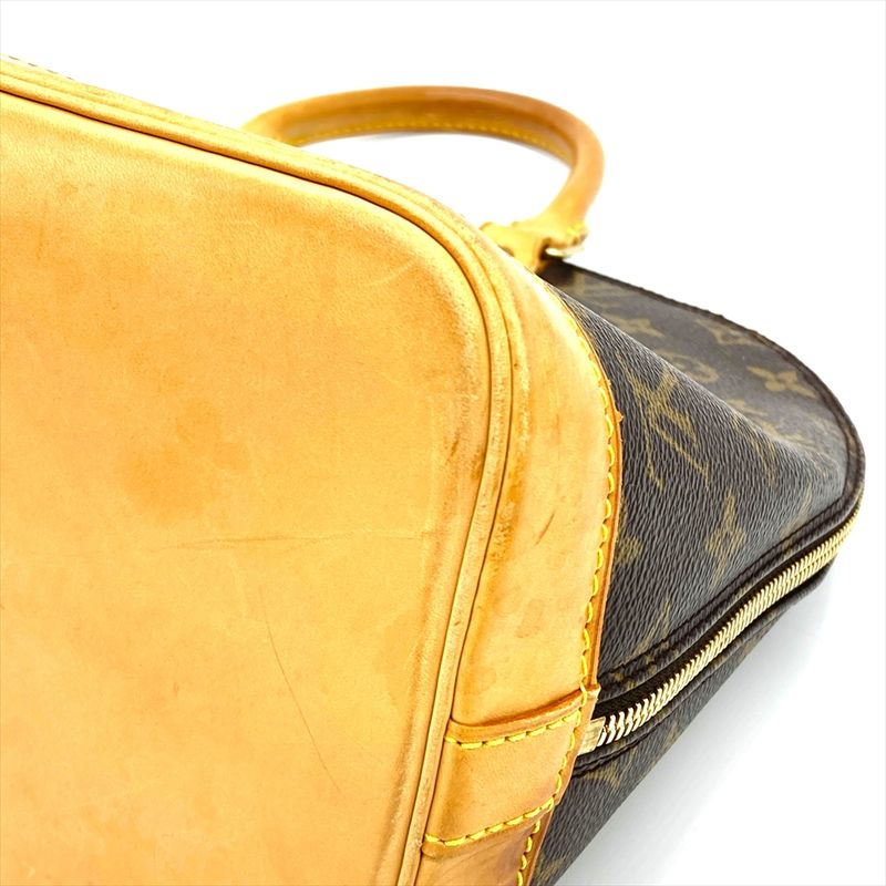 Louis Vuitton Alma PM Handbag Monogram Canvas M51130 Brown Gold Hardware Ba0054
