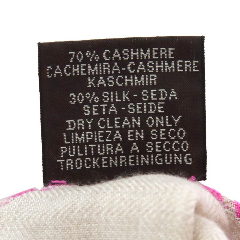 Hermes Triangle Géant Foldable Covered Carriage Cashmere Silk Naturel/rouge/bleu