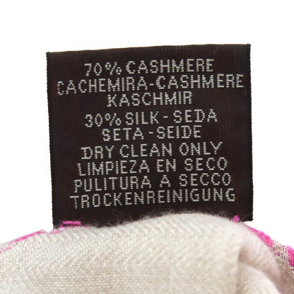 Hermes Triangle Géant Foldable Covered Carriage Cashmere Silk Naturel/rouge/bleu