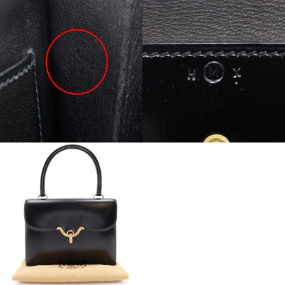 Hermes Vasco Vintage Box Calf Black 0M Ladies Handbag