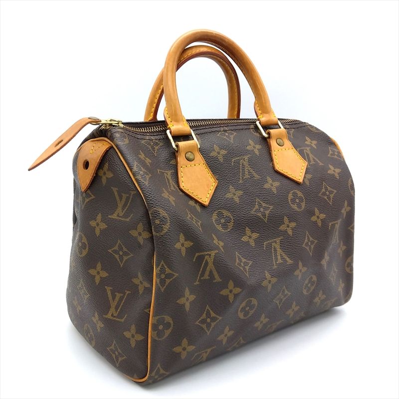Louis Vuitton Speedy 25 Handbag Monogram Canvas M41109 Brown Th0997 Mini Boston