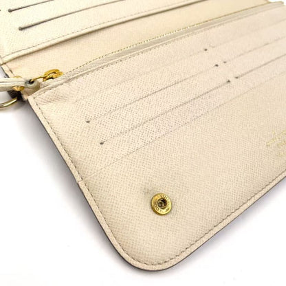 Louis Vuitton Portefeuille Antholite Monogram PVC Brown Folded Long Wallet Gold