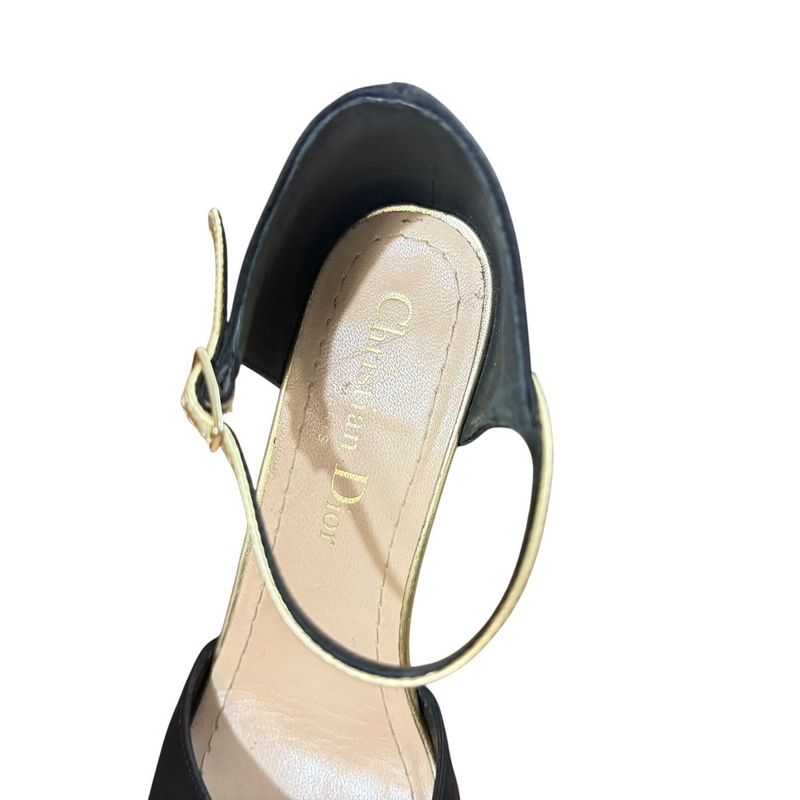 22ss Christian Dior Suede Satin Sandals Size 34 1/2 21.5cm (8.46in) Equivalent