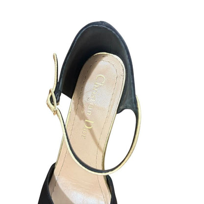 22ss Christian Dior Suede Satin Sandals Size 34 1/2 21.5cm (8.46in) Equivalent