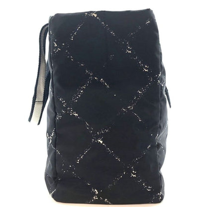 Chanel Former Travel Line Tote Bag A11833 5th Unit Nylon Black Ladies Pre-Owned