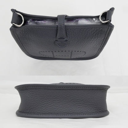 Hermes Evelyne T PM Ardoise Shoulder Bag Taurillon Clemence K Engraved