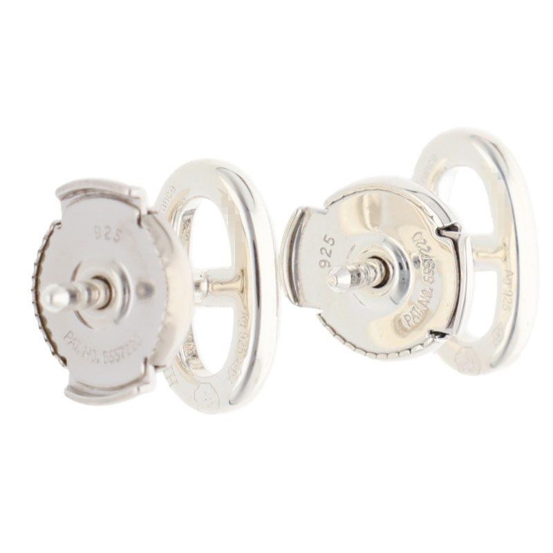 Hermes Chaine D'ancre Tpm Silver Earrings Women
