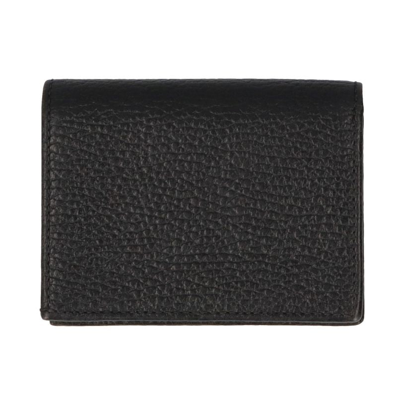 Gucci Double Authenticity Card Case Wallet 456126 Cao0g 1000 Leather Women Black