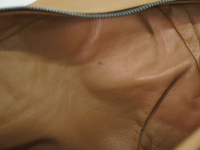 Authentic Chanel Logo Matelasse Boston Bag Handbag Caviar Skin Leather Pink