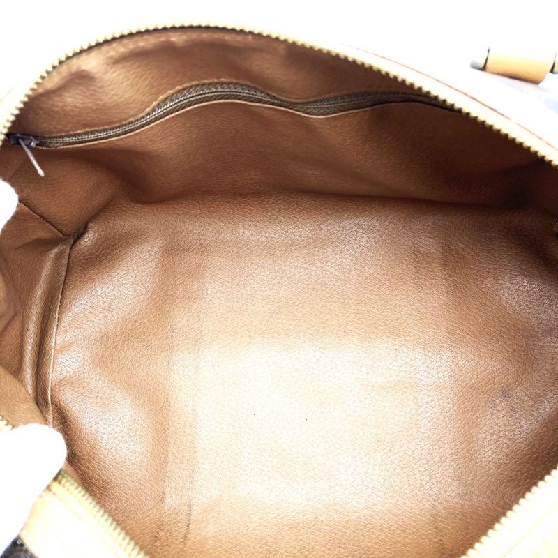 Celine M11 Mini Boston Bag Handbag Macadam PVC Beige Brown Ladies Men