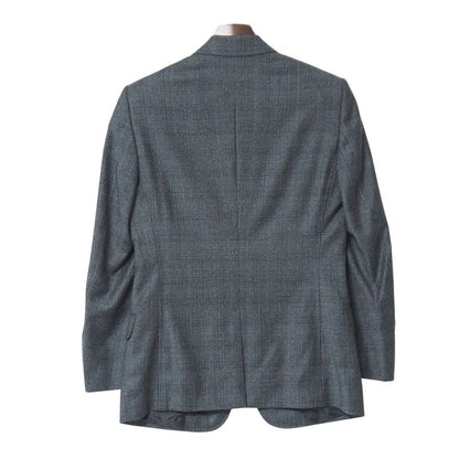 Gucci Suit Size 7-46 R Check Bleather Tailored Single Jacket 2B Tapered