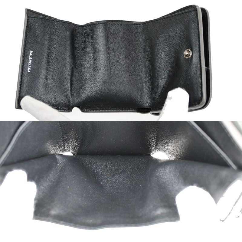 Balenciaga Compact Wallet Trifold Wallet Silver 30bs310