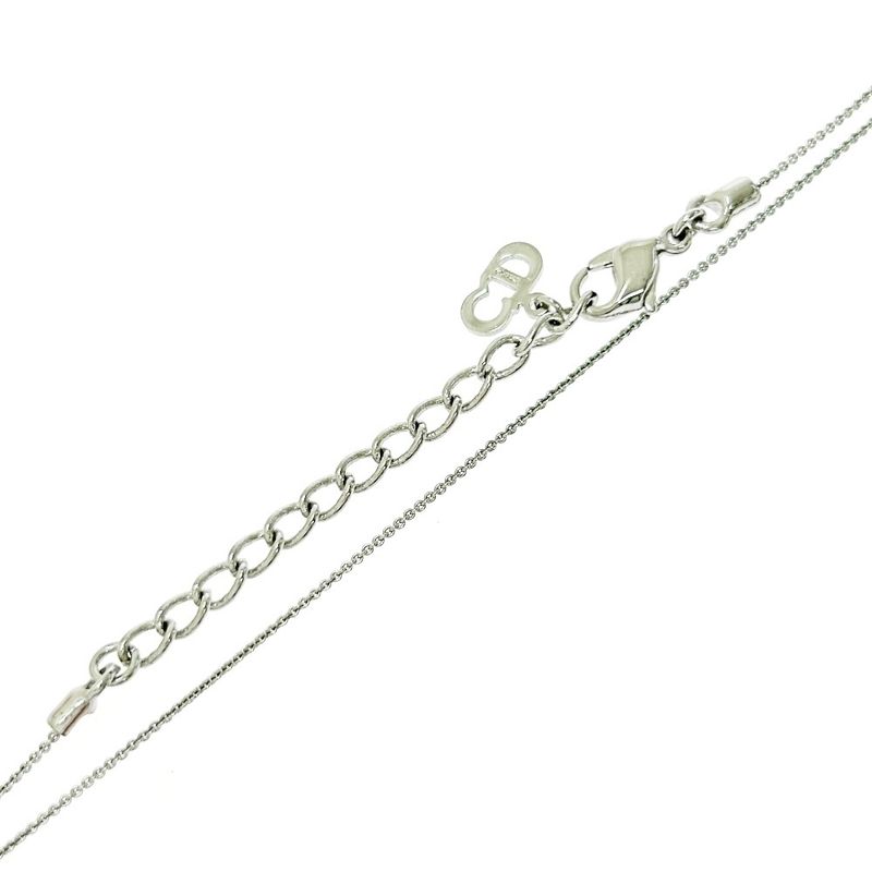Christian Dior Metal Dior Logo Necklace Silver 434408 Necklace