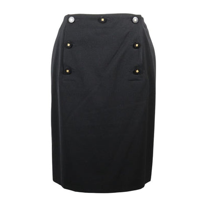 Chanel P08800v05079 Wool Black Women's Skirt