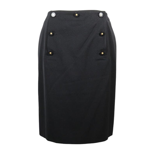 Chanel P08800v05079 Wool Black Women's Skirt