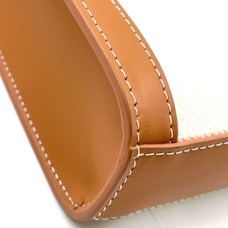 Celine Printed Canvas MINI Cabas Vertical Leather X Canvas Off White X Light