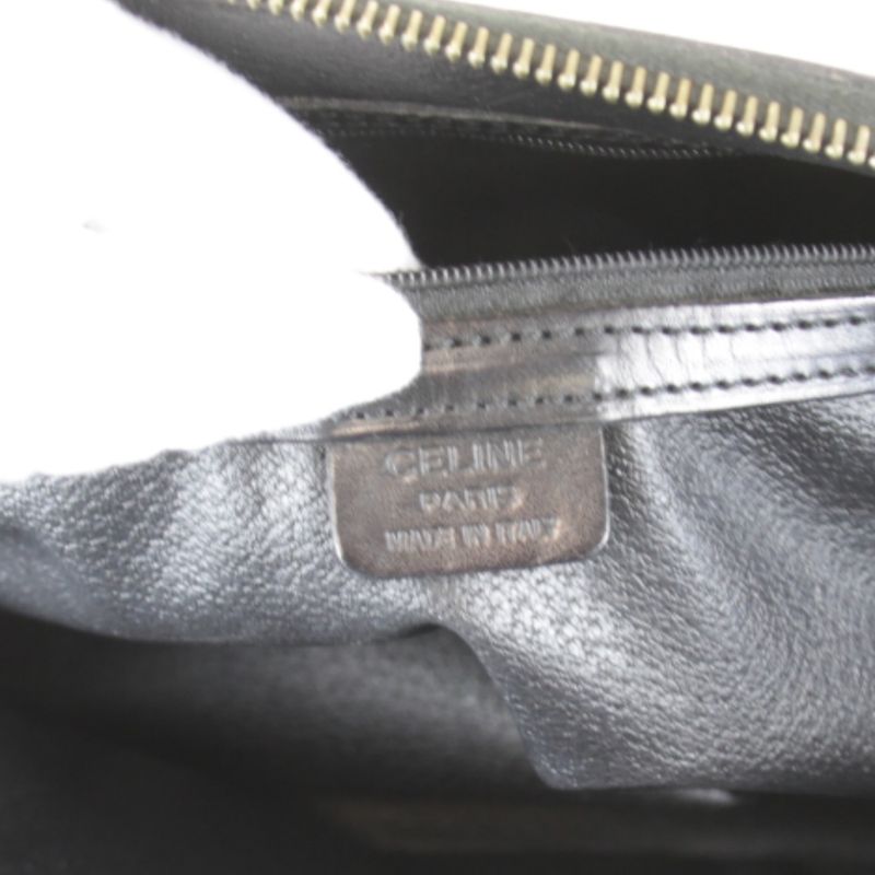 Celine Macadam Patterned Handbag Pvc/leather Black