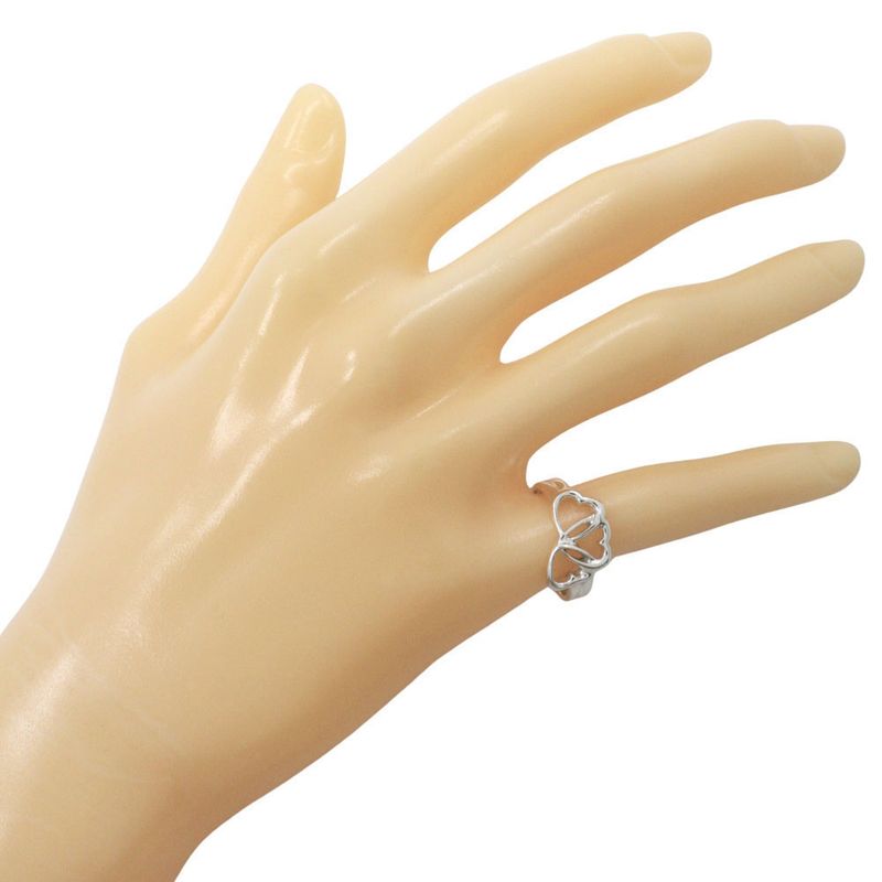 Tiffany & Co Triple Heart Silver 925 Size 12.5 Ladies' 2.9g Ring