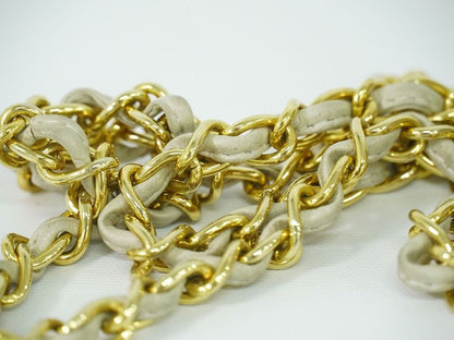 Authentic Chanel Deca Coco Mark Tassel Shoulder Bag Pochette Lambskin Leather