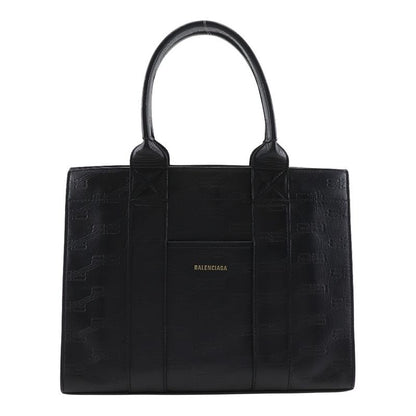 Balenciaga Hardware Bbmonogram 714187 Leather Black Unisex Handbag