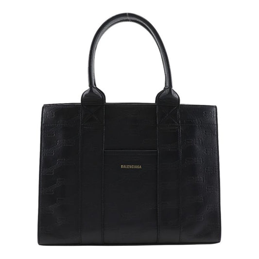 Balenciaga Hardware Bbmonogram 714187 Leather Black Unisex Handbag