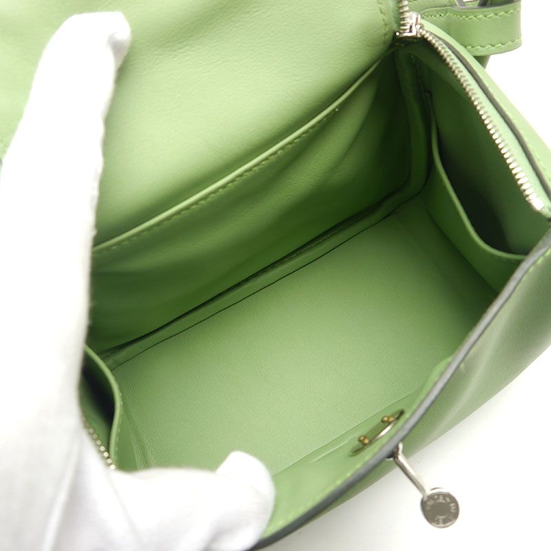 Hermes Lindy Mini Shoulder Bag Stamped W 2024 Green Unused