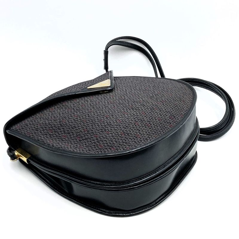 Saint Laurent Shoulder Bag Vintage Gray Pvc×leather Women Men