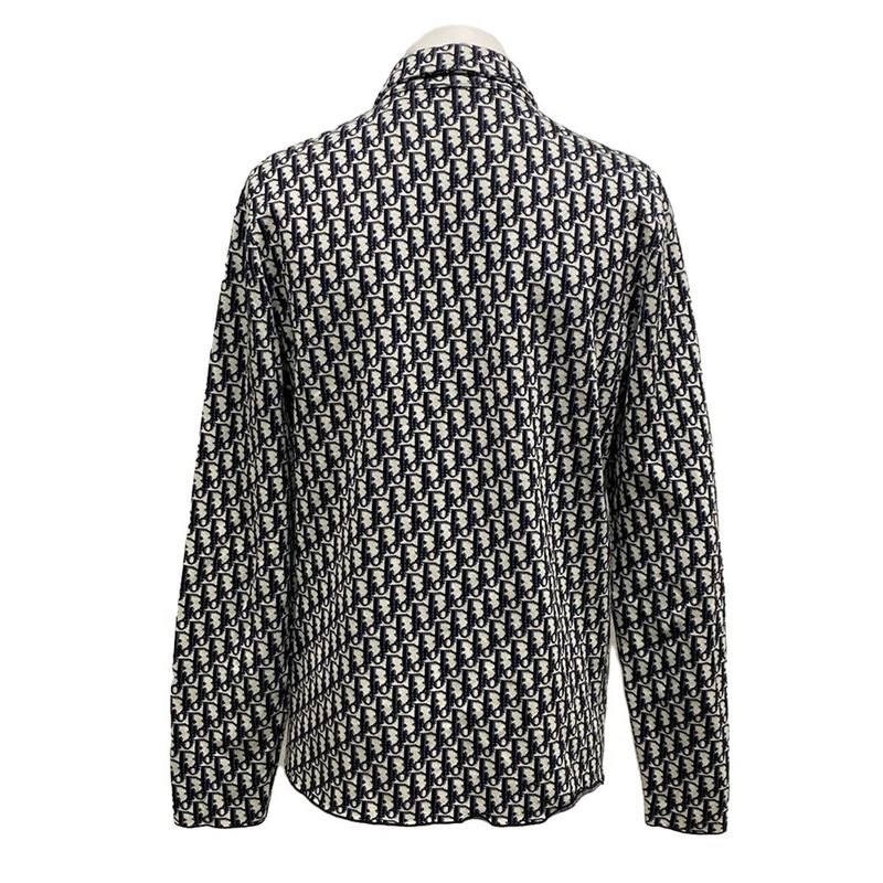 Dior/christian Dior Long Sleeve Shirt Size S Men's - Black X Ivory X Navy