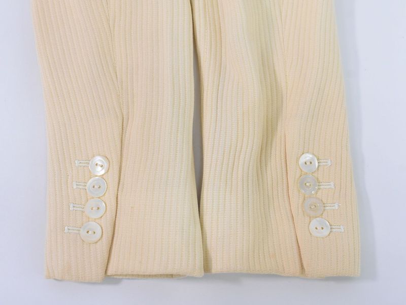 Authentic Fendi Cotton Viscose Acetate Cupro Jacket Outerwear Beige Women's