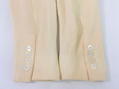 Authentic Fendi Cotton Viscose Acetate Cupro Jacket Outerwear Beige Women's