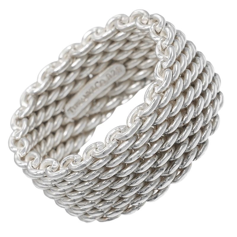 Tiffany & Co Somerset Silver 925 Size 13 Ladies 8.6g Ring