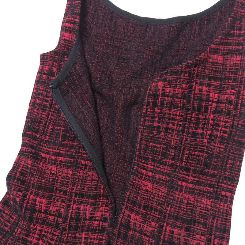 Prada Dress Size 40S Sleeveless Knit Jersey Allover Midi Flare Made In Italy