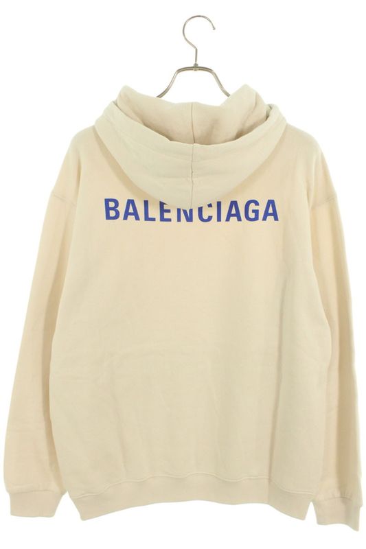 Balenciaga 600583 Tjva8 Logo Print Pullover Hoodie Men's XS