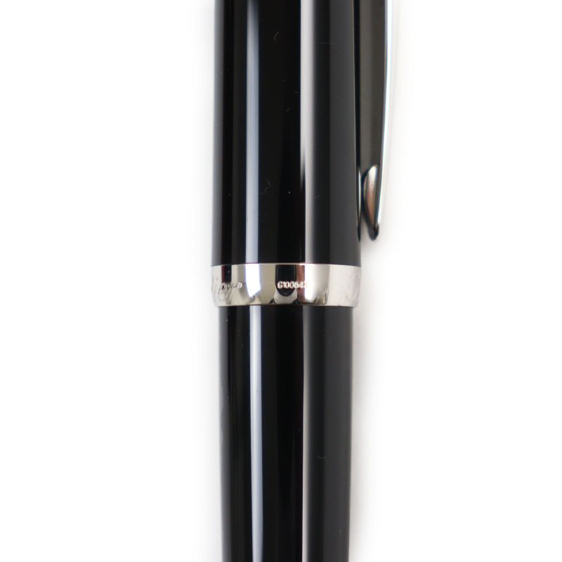 Cartier Roadster Twist Ballpoint Pen With Blue Gemstone Black Silver With Box