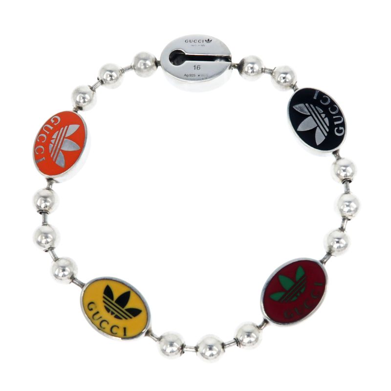 Gucci Adidas Collaboration Bracelet Ball Chain 16 Ag925 Multicolor