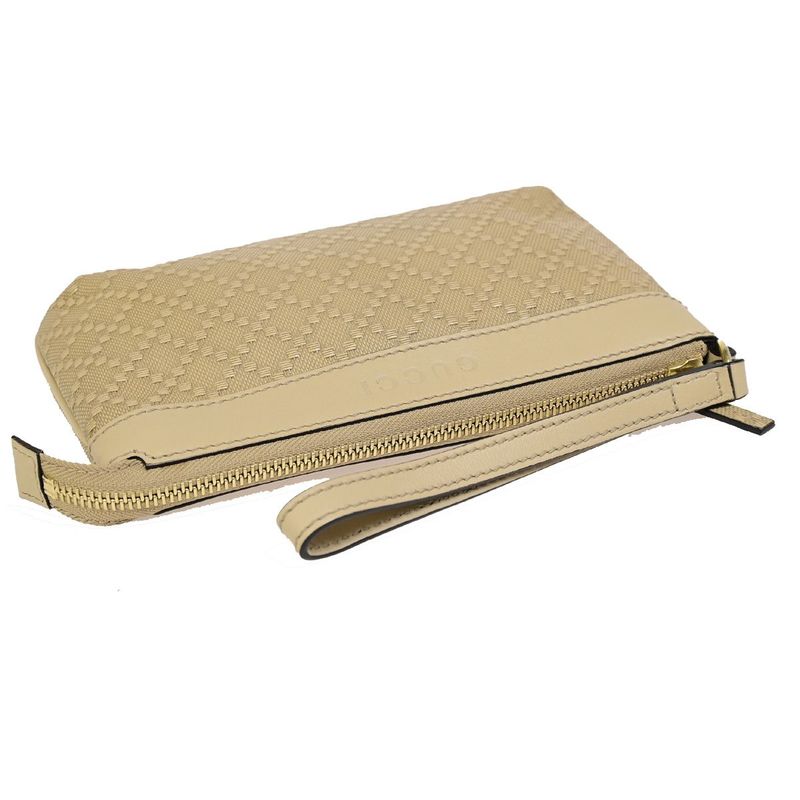 Gucci Pouch Diamante Beige Leather 67bs128