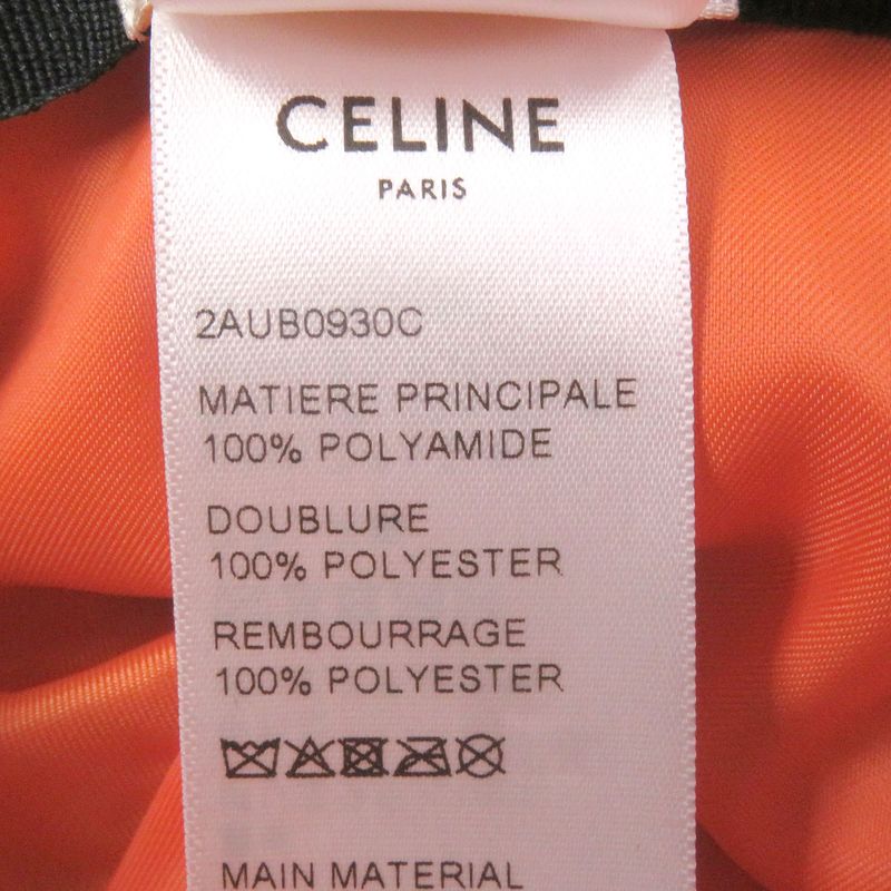 Celine 2aub0930c Logo Print Cotton Quilted Bucket Hat Black M Made In France