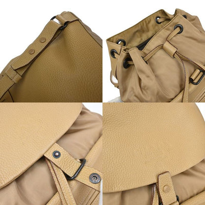 Prada Backpack Nylon Leather Beige 38ka864