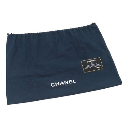 Chanel Tote Bag Cambon Line Medium Leather Enamel Black Silver Hardware Black