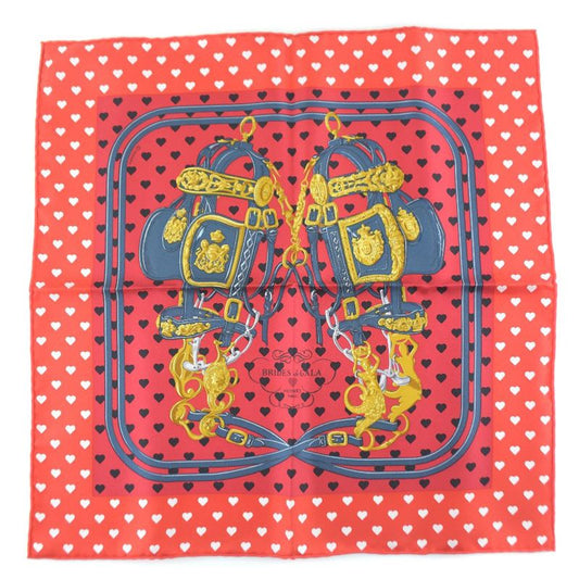 Hermes Carré 42 Heart Silk Red Women's Scarf