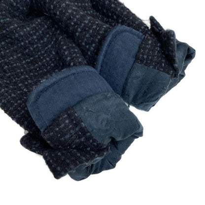 Chanel Jacket Size 42 L Women's P19831 Black And Navy Lame / Long Sleeves /