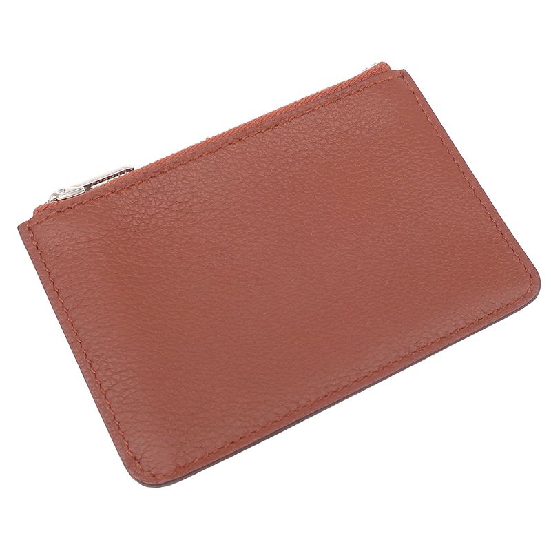 Hermes Bifold Wallet Lauris Luli Slim Verso Evercolor Rose Texas and Sienne