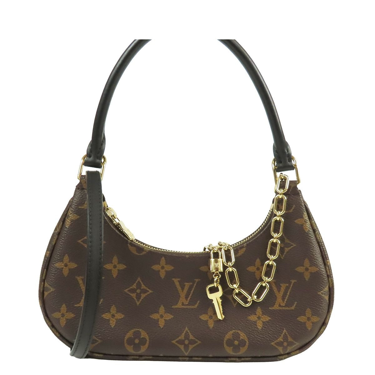 Louis Vuitton Earrings Back PM Black Monogram Canvas 2-Way